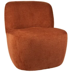 Fauteuil en tissu terracotta - Tessia