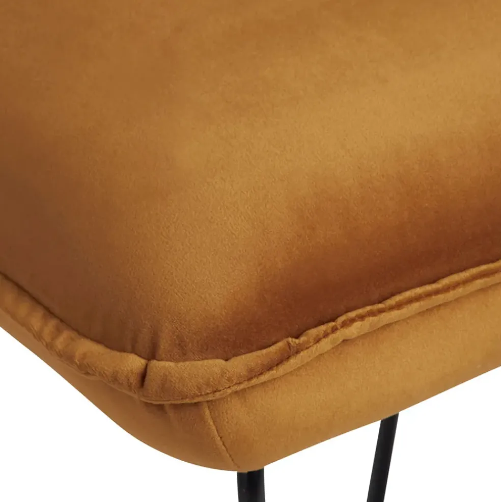 Fauteuil en velours ambre - Habby