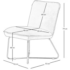 Fauteuil en velours ambre - Habby