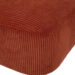 Fauteuil en velours côtelé terracotta - Eleonor