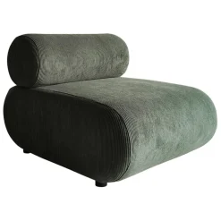 Fauteuil en velours côtelé vert - Chelsea