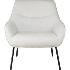 Fauteuil en velours côtelé beige - martin