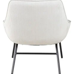 Fauteuil en velours côtelé beige - martin