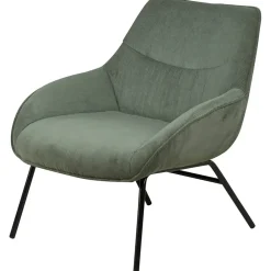 Fauteuil en velours côtelé vert sapin - martin