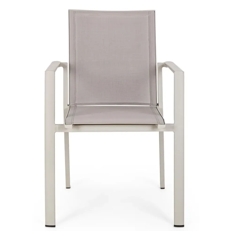 Fauteuil extérieur en aluminium gris - Konnor