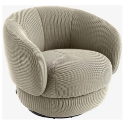 Fauteuil pivotant en tissu 3d sable - Somio