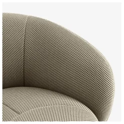 Fauteuil pivotant en tissu 3d sable - Somio