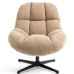 Fauteuil pivotant en tissu sable - Molto
