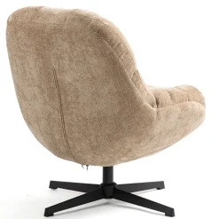 Fauteuil pivotant en tissu sable - Molto