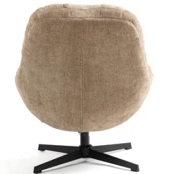 Fauteuil pivotant en tissu sable - Molto