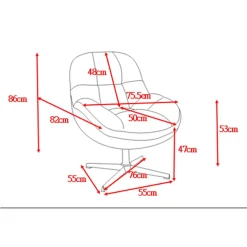 Fauteuil pivotant en tissu sable - Molto