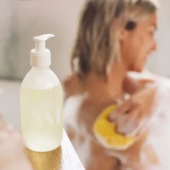 Flacon en verre gel douche écorce d'orange et poivre noir 290ml