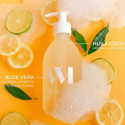 Flacon en verre gel douche écorce d'orange et poivre noir 290ml