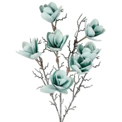 Fleur artificielle Magnolia turquoise h107cm