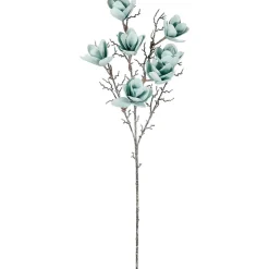 Fleur artificielle Magnolia turquoise h107cm