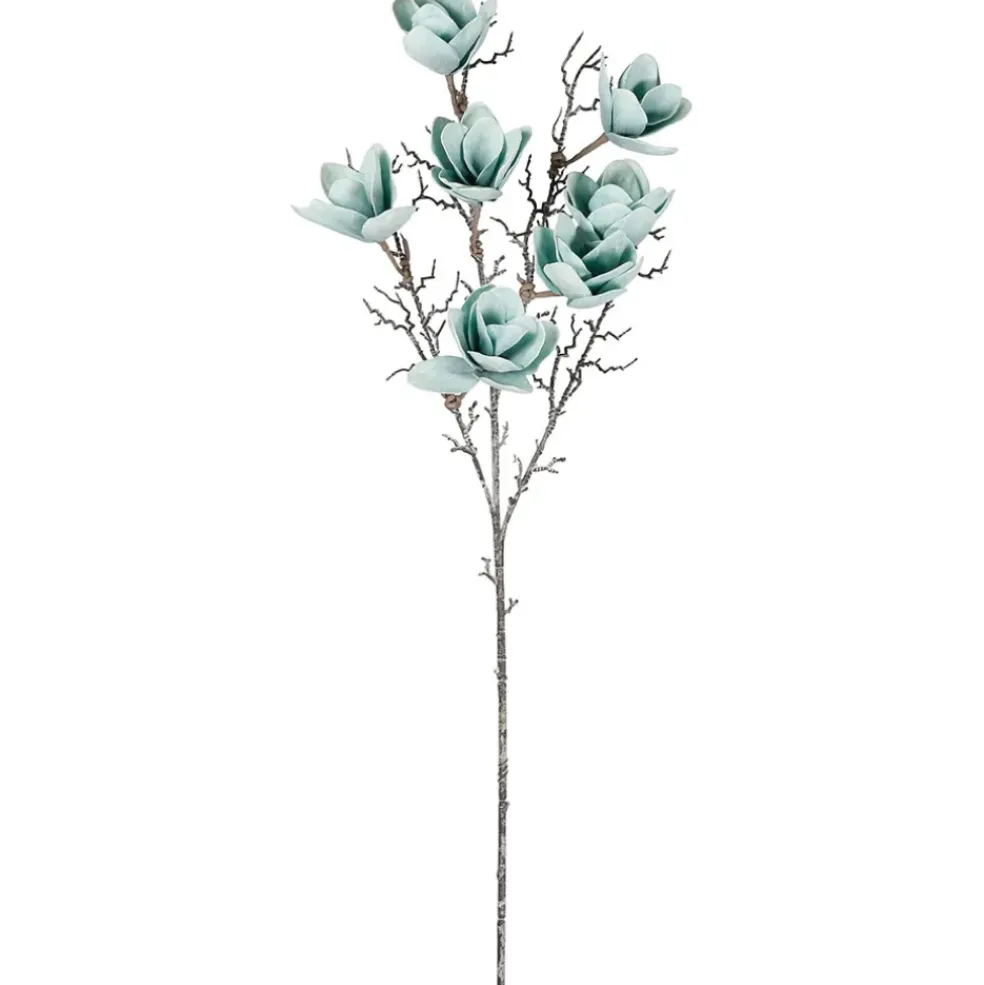 Fleur artificielle Magnolia turquoise h107cm