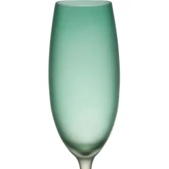 Flute en cristallin vert et corail givré 22cl - Adria