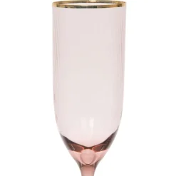 Flute en verre figue et doré 25cl - Funny