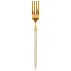 Fourchette en inox ivoire et doré - Barisa
