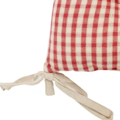 Galette de chaise carrée mami rouge en coton