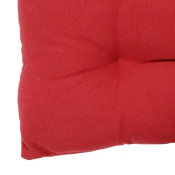 Galette de chaise carrée mami rouge en coton