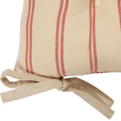 Galette de chaise carrée rouge en coton