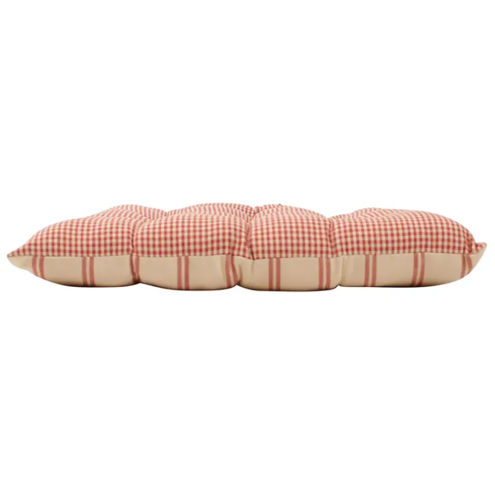 Galette de chaise carrée rouge en coton