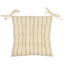 Galette de chaise en coton vichy sauge 40x40cm - Campagne