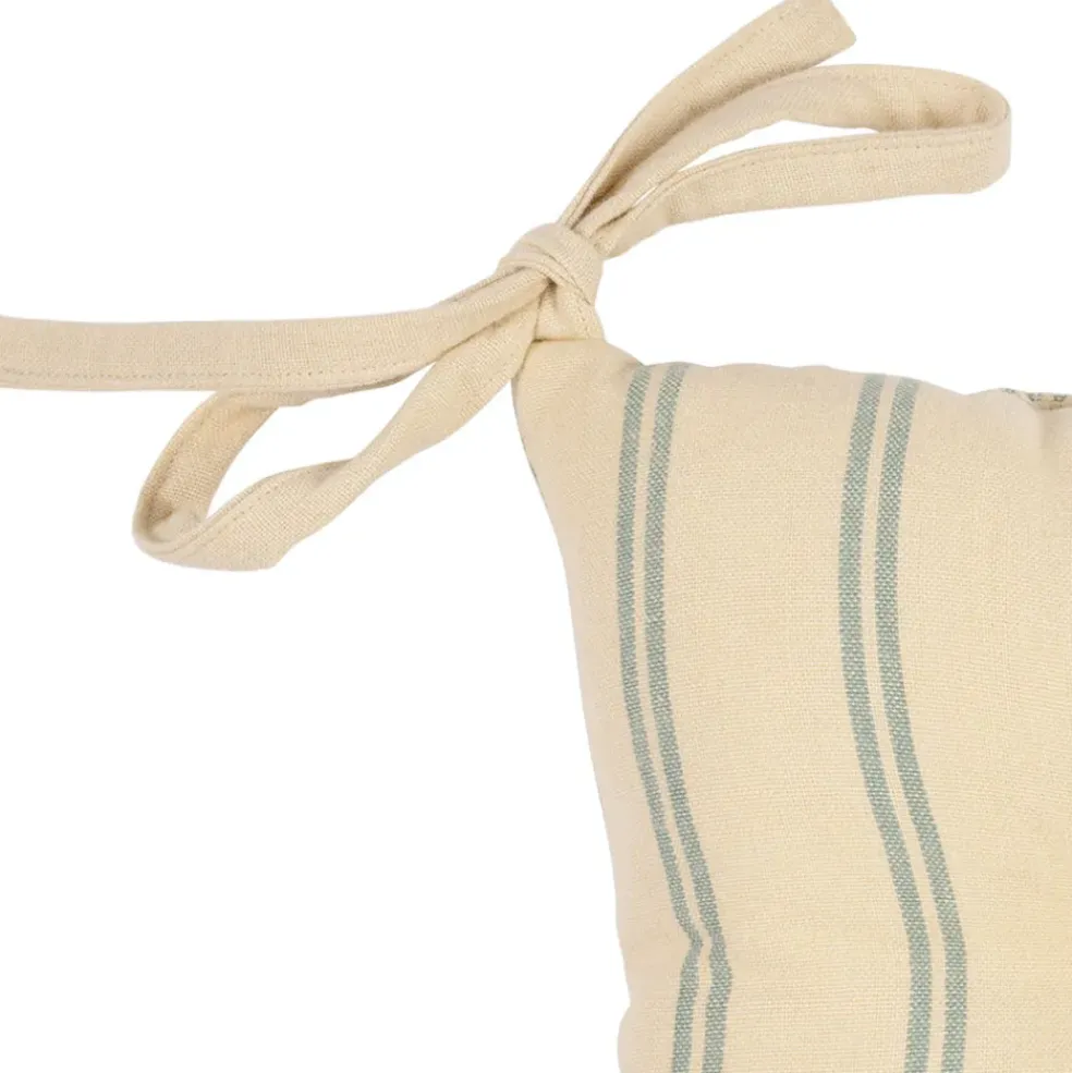 Galette de chaise en coton vichy sauge 40x40cm - Campagne
