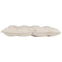 Galette de chaise en coton beige 40x40cm - Lucile
