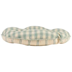 Galette de chaise ronde en coton vichy sauge d40cm - Campagne