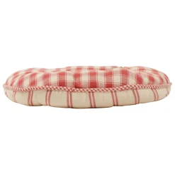 Galette de chaise ronde rouge en coton