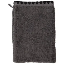 Gant de toilette en coton granit 15x21cm - Issey