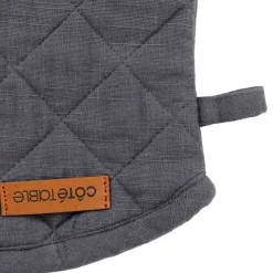 Gant et manique en coton anthracite - Cellier