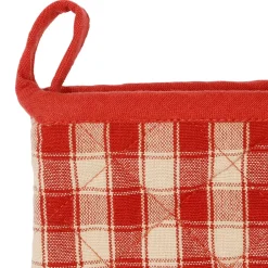 Gant manique en coton rouge 26x20cm - Campagne