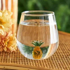 Gobelet ananas en verre ambre 38cl - Colorea