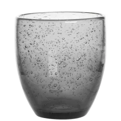 Gobelet en verre artisanal bullé gris 35cl - Artibulle