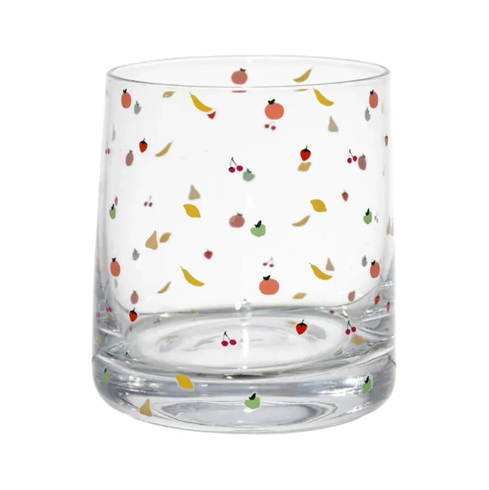 Gobelet en verre et fruits multicolore 25cl - Les Fruits