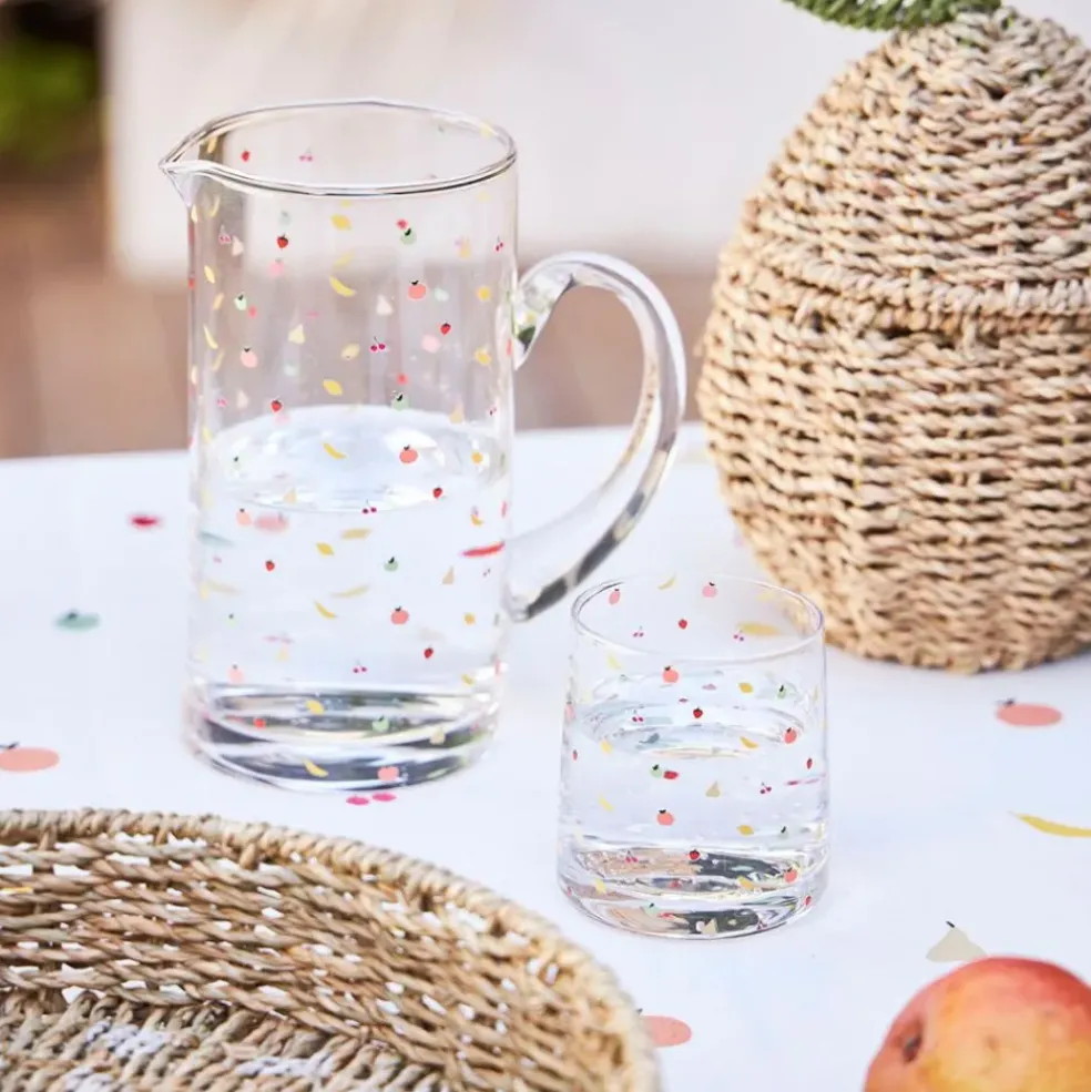 Gobelet en verre et fruits multicolore 25cl - Les Fruits