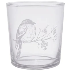 Gobelet en verre oiseau blanc 36cl - Bodega