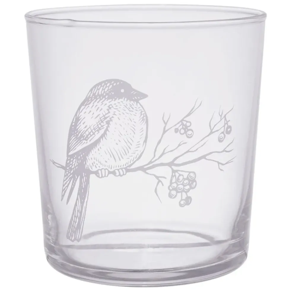 Gobelet en verre oiseau blanc 36cl - Bodega