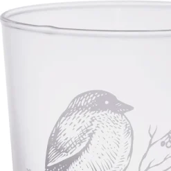 Gobelet en verre oiseau blanc 36cl - Bodega