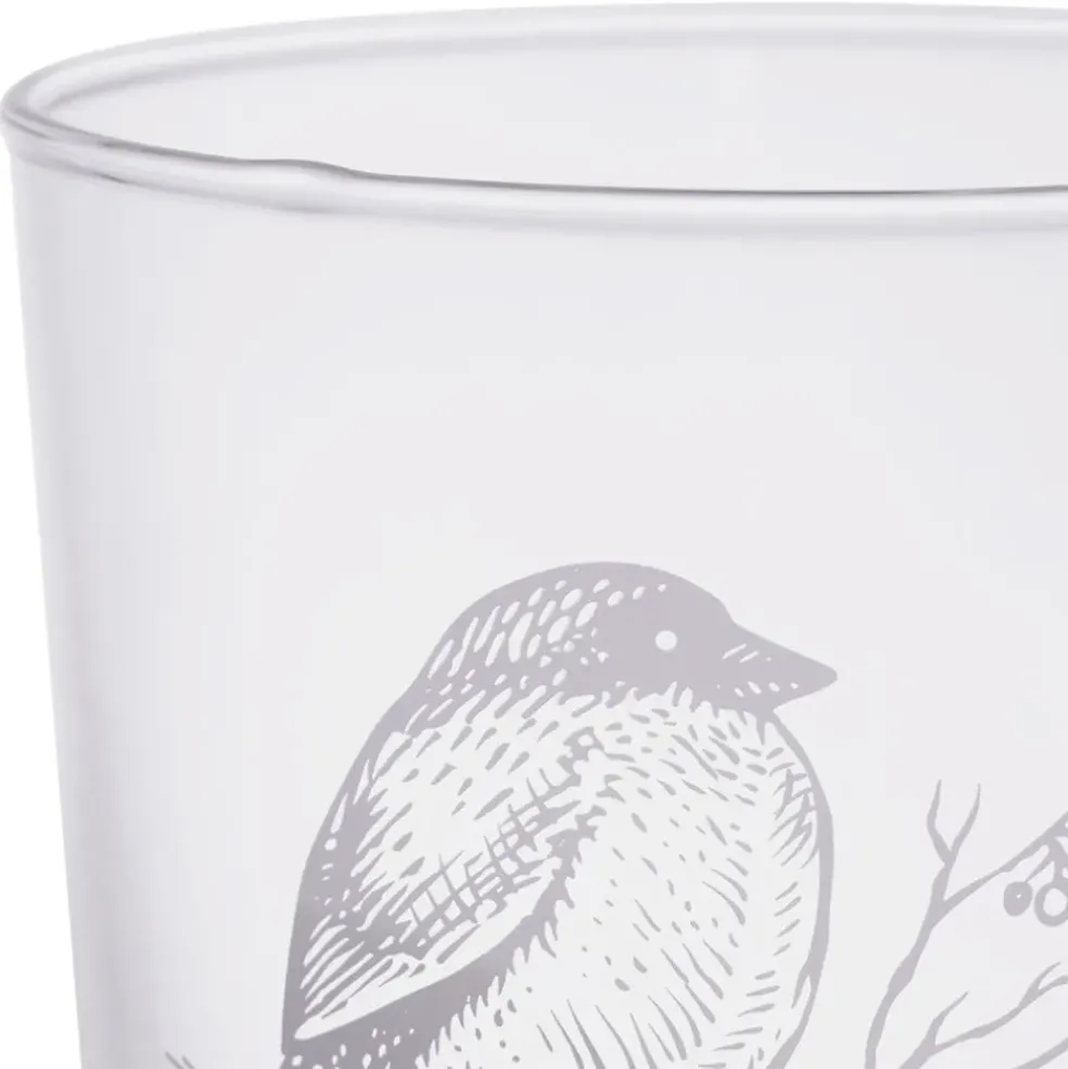 Gobelet en verre oiseau blanc 36cl - Bodega