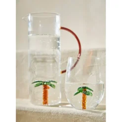Gobelet palmier en verre 60cl - Colorea