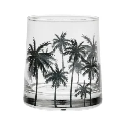Gobelet palmier noir 25cl en verre - palmea