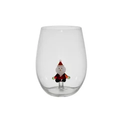 Gobelet santa en verre borosilicate rouge 50cl - Noel