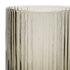 Gobelet strié gris fumé 35cl en verre - folky