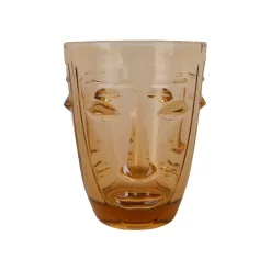 Gobelet visage ambre