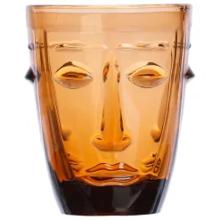 Gobelet visage ambre