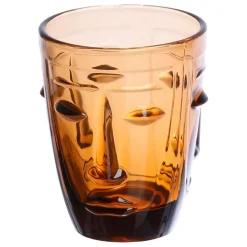 Gobelet visage ambre